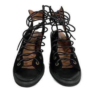 Free People by Jeffrey Campbell Chunky Heeled Laced-up Sandal NWOT